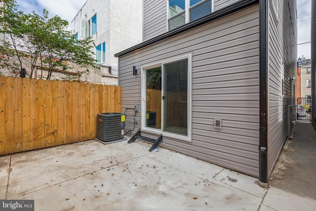 view of patio / terrace featuring central AC unit