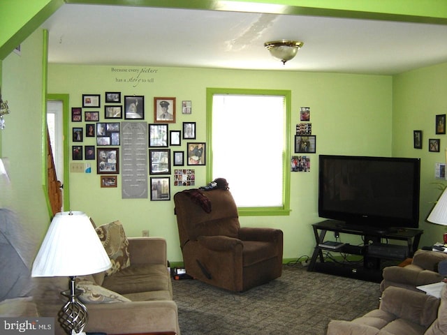 view of carpeted living room