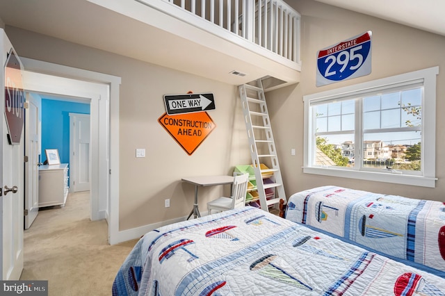 view of carpeted bedroom