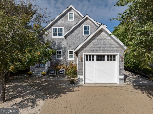 view of front of home featuring a garage