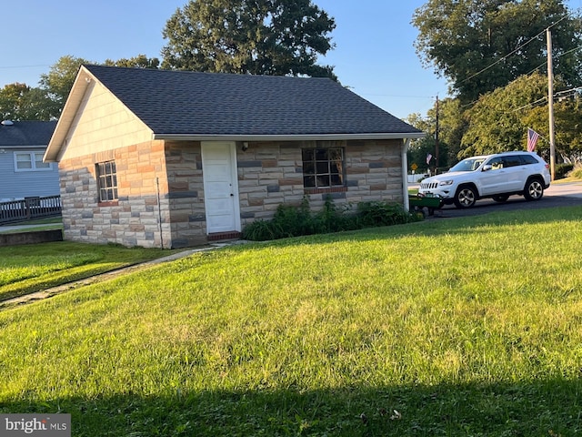 exterior space featuring a yard