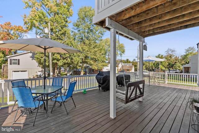 view of wooden deck