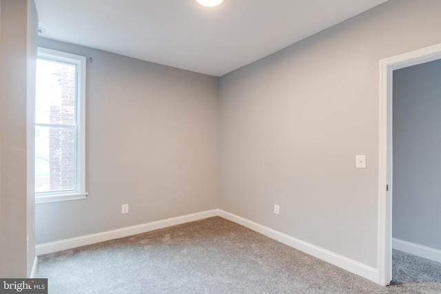 view of carpeted empty room