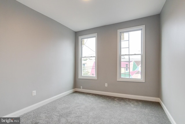 view of carpeted spare room