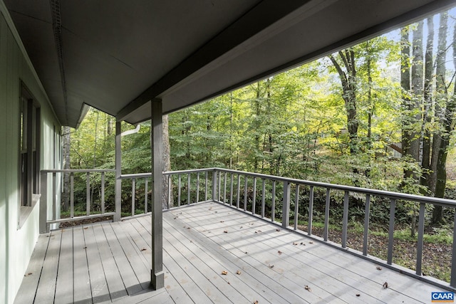 view of wooden deck