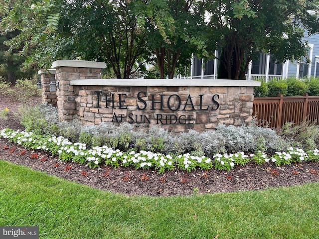 view of community sign