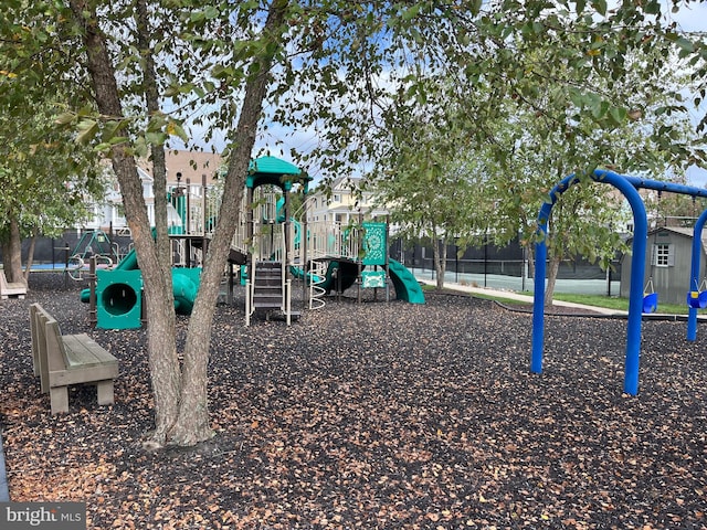 view of jungle gym