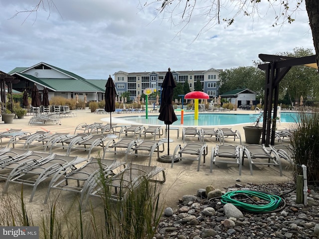 view of pool with a patio