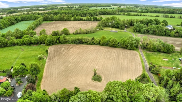 bird's eye view featuring a rural view