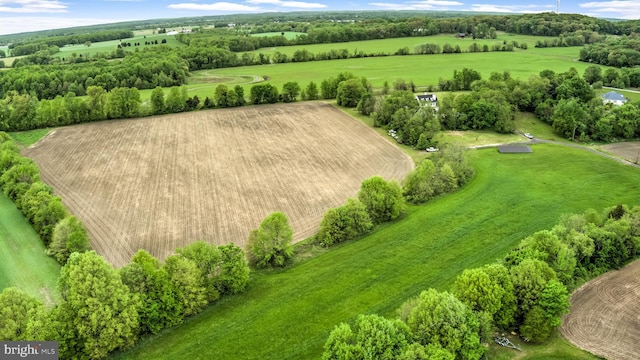 bird's eye view featuring a rural view