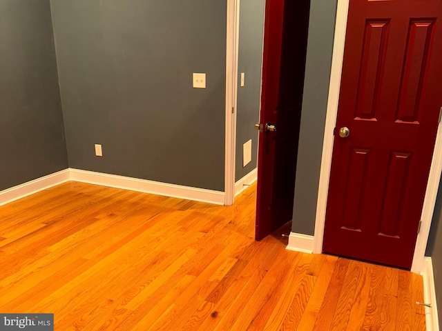 interior space with light hardwood / wood-style flooring