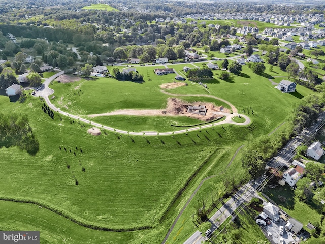 aerial view with a rural view