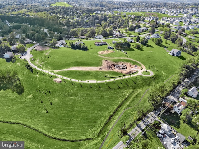 aerial view featuring a rural view