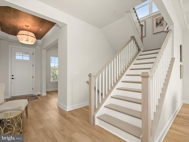 entryway featuring light hardwood / wood-style flooring