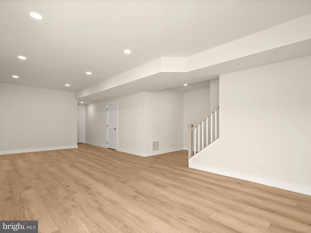 interior space featuring light wood-type flooring