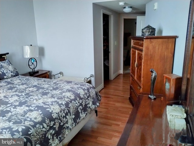 bedroom featuring light hardwood / wood-style floors