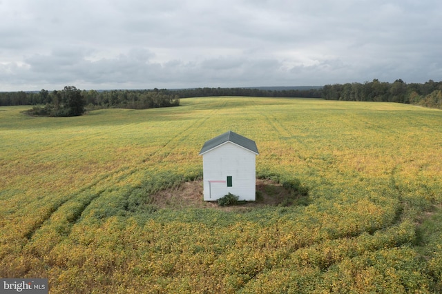 exterior space featuring a rural view