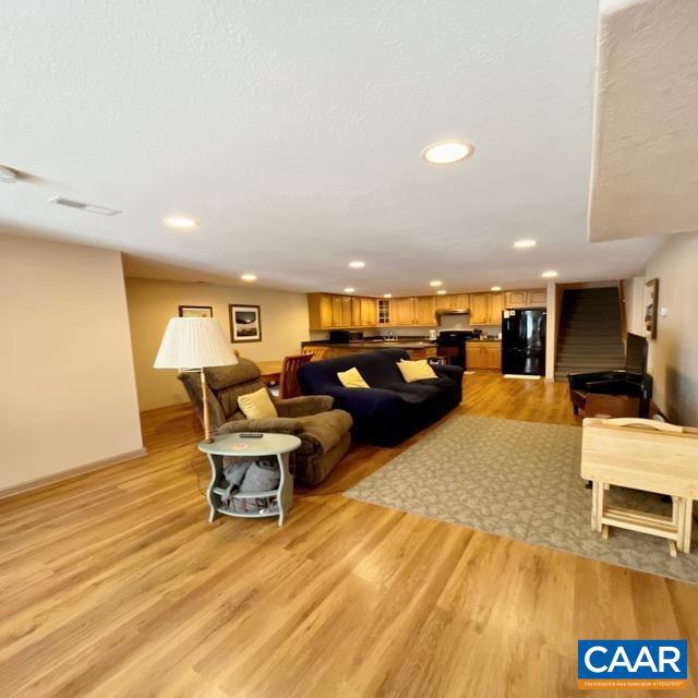 living room featuring light hardwood / wood-style flooring