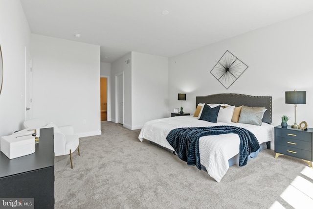 view of carpeted bedroom