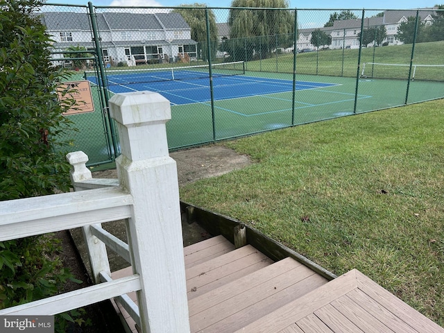 view of tennis court