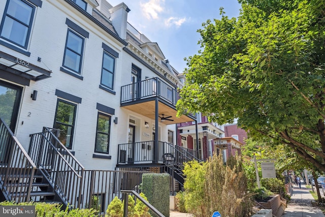 exterior space with a balcony