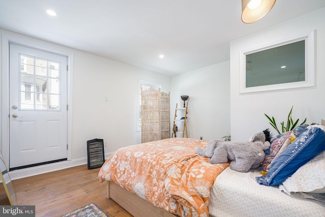 bedroom featuring hardwood / wood-style flooring