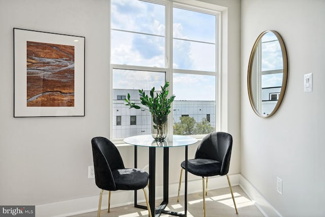 view of dining room