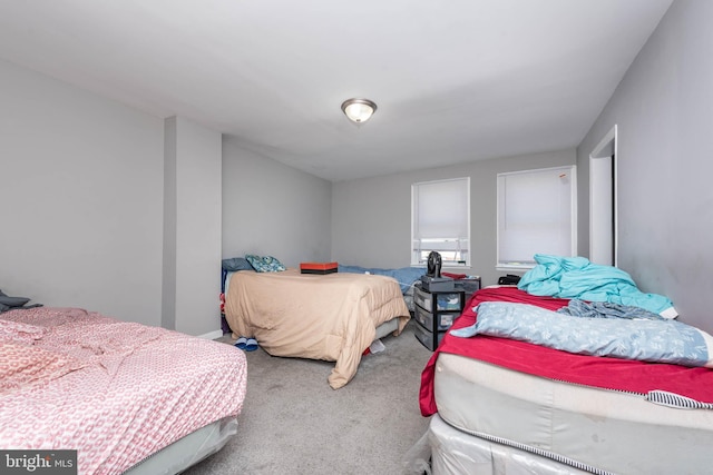 bedroom featuring carpet