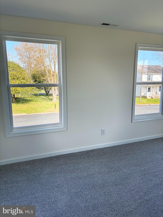 unfurnished room with carpet