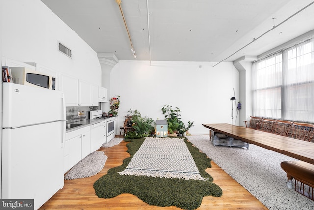 interior space featuring light wood-type flooring