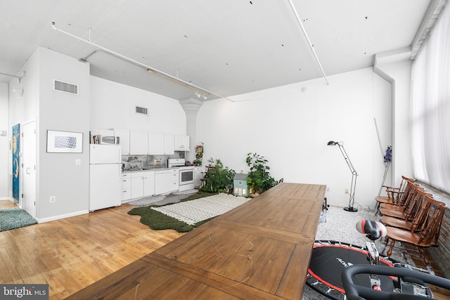 interior space featuring wood-type flooring