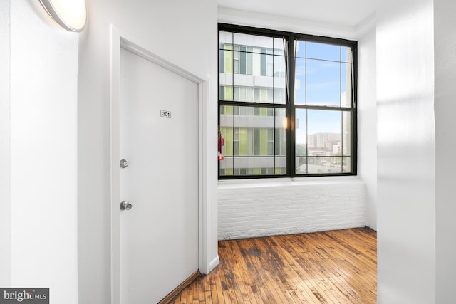 interior space with wood-type flooring