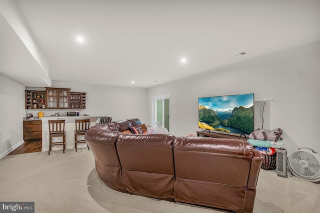 view of carpeted living room