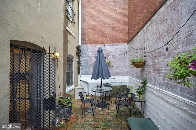 balcony with a patio