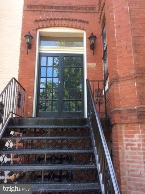 entrance to property with french doors