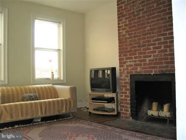 living room featuring hardwood / wood-style floors