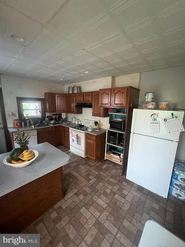 kitchen with white appliances