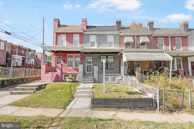 multi unit property with covered porch