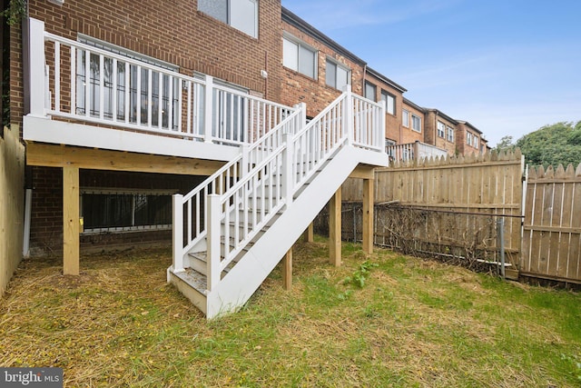 exterior space featuring a wooden deck