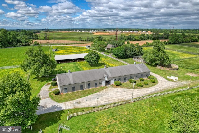 drone / aerial view featuring a rural view