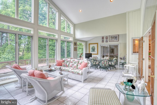 sunroom / solarium with a wealth of natural light