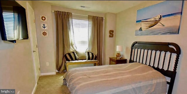 view of carpeted bedroom