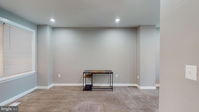 view of carpeted spare room