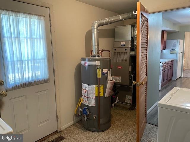 utilities featuring gas water heater