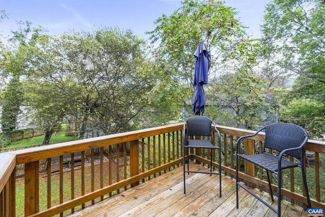 view of wooden terrace