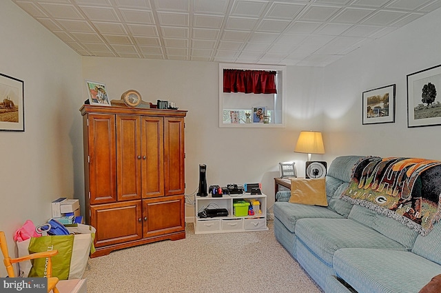 view of carpeted living room