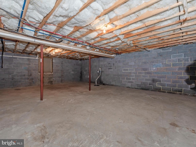 view of basement