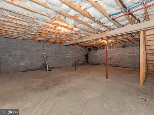 view of basement