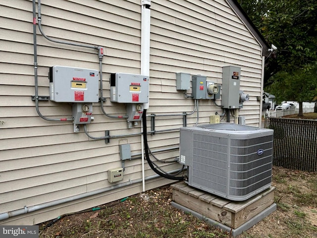 exterior details featuring central AC unit