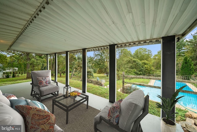 view of sunroom